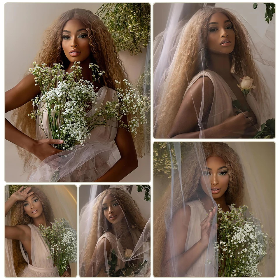 Synthetic Braiding Hair Extensions Natural Deep Wavy 30inch Long Curly Braid Hair Ombre Brown Blonde Ariel Twist Crochet Hair