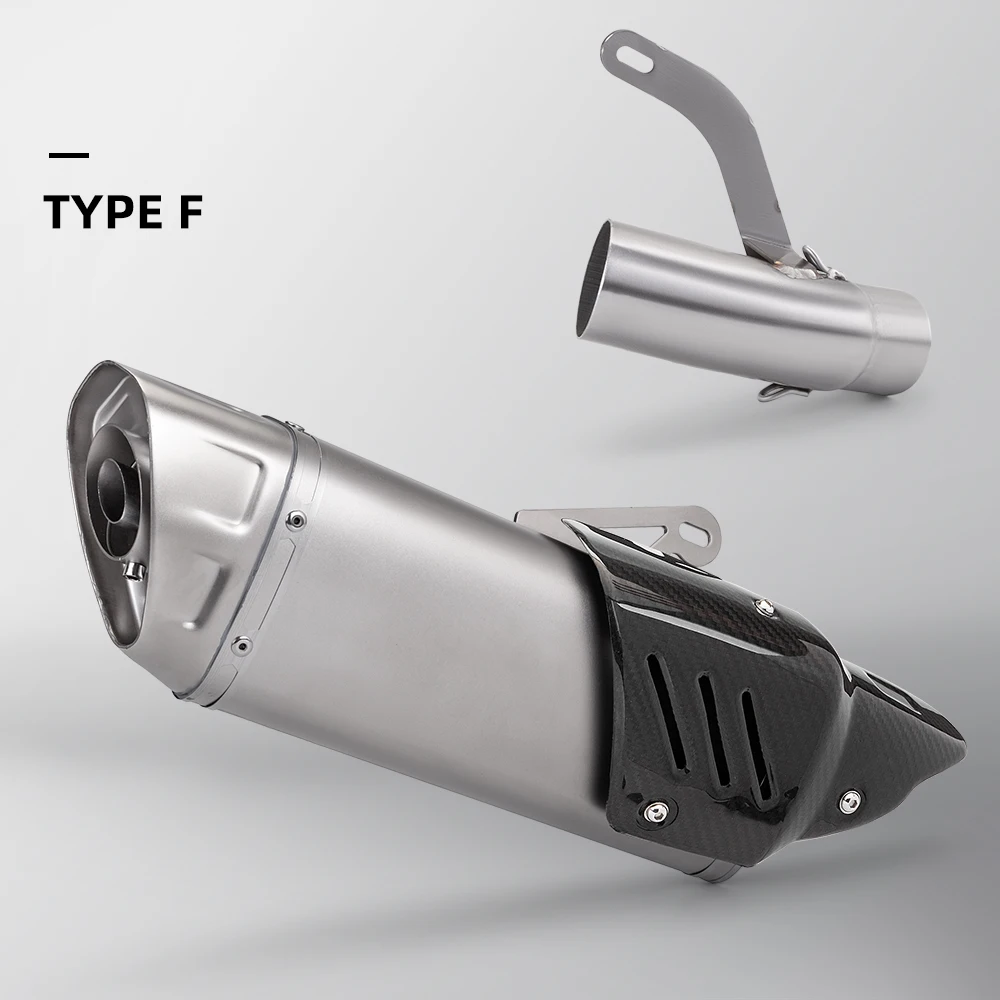 

Надевается для QJMOTOR QJ800GS-G SRK800RR QJ 800 2023, средняя выхлопная труба мотоцикла, глушитель, глушитель из нержавеющей стали