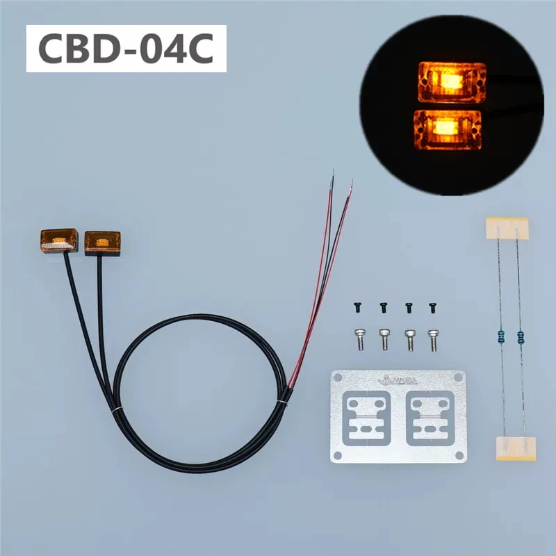Flatbed Trailer Model Lights in Multiple Colors for Tamiya 1/14 RC Truck for SCANIA 770S R620 for Volvo FH16 for ACTROS Car