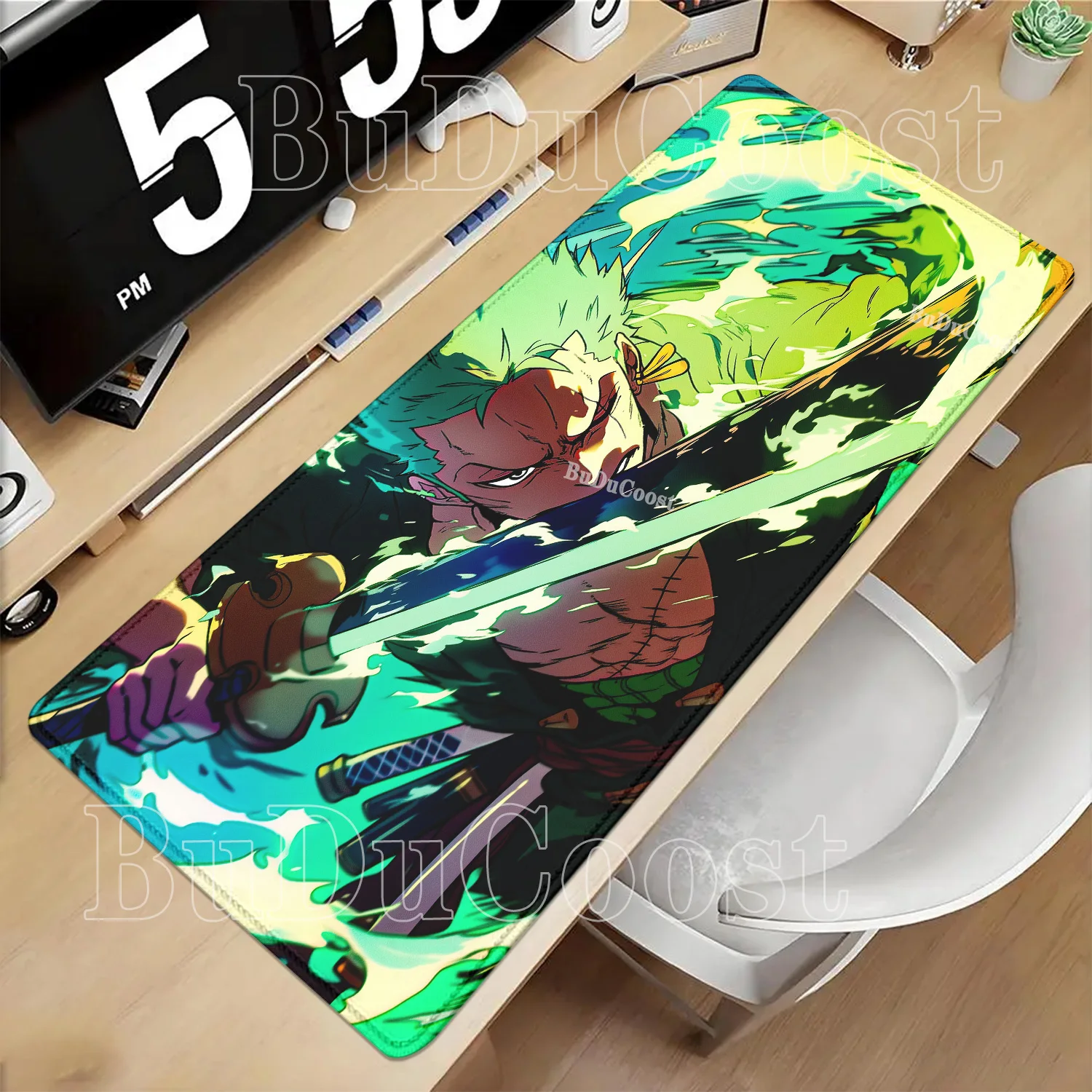 One Piece Roronoa Zoro Luffy Gaming Mouse Pad Gamer Computer HD printing Mousepad XXL Keyboard Carpet Non-Slip Office Desk Mat