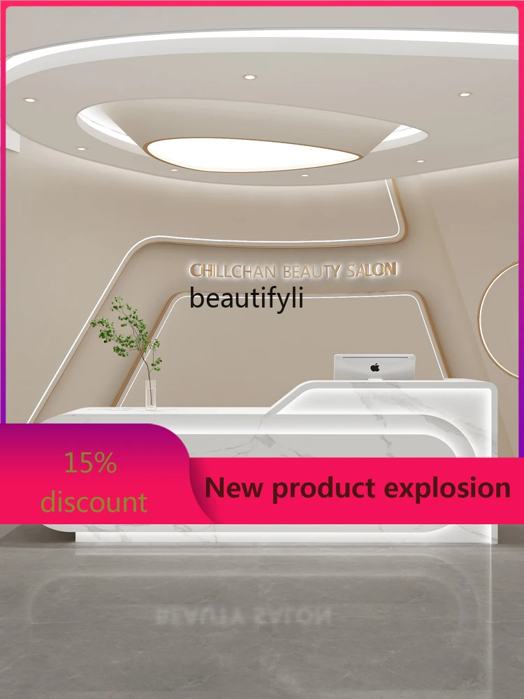 

zzGSimple Beauty Salon Bar Company Reception Desk Desk Clothing Store Wedding Photography Dance Room Arc Cashier Desk