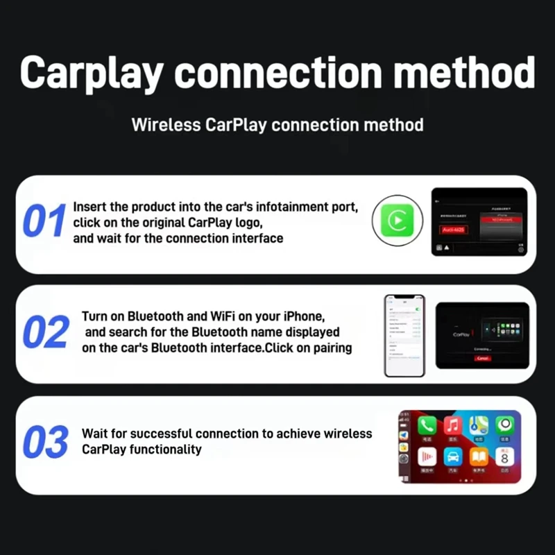 Car USB Ai Box 2-In-1 Wireless Carplay Android Auto Adapter Car Smart Ai Box Car Wired Carplay To Wireless Carplay