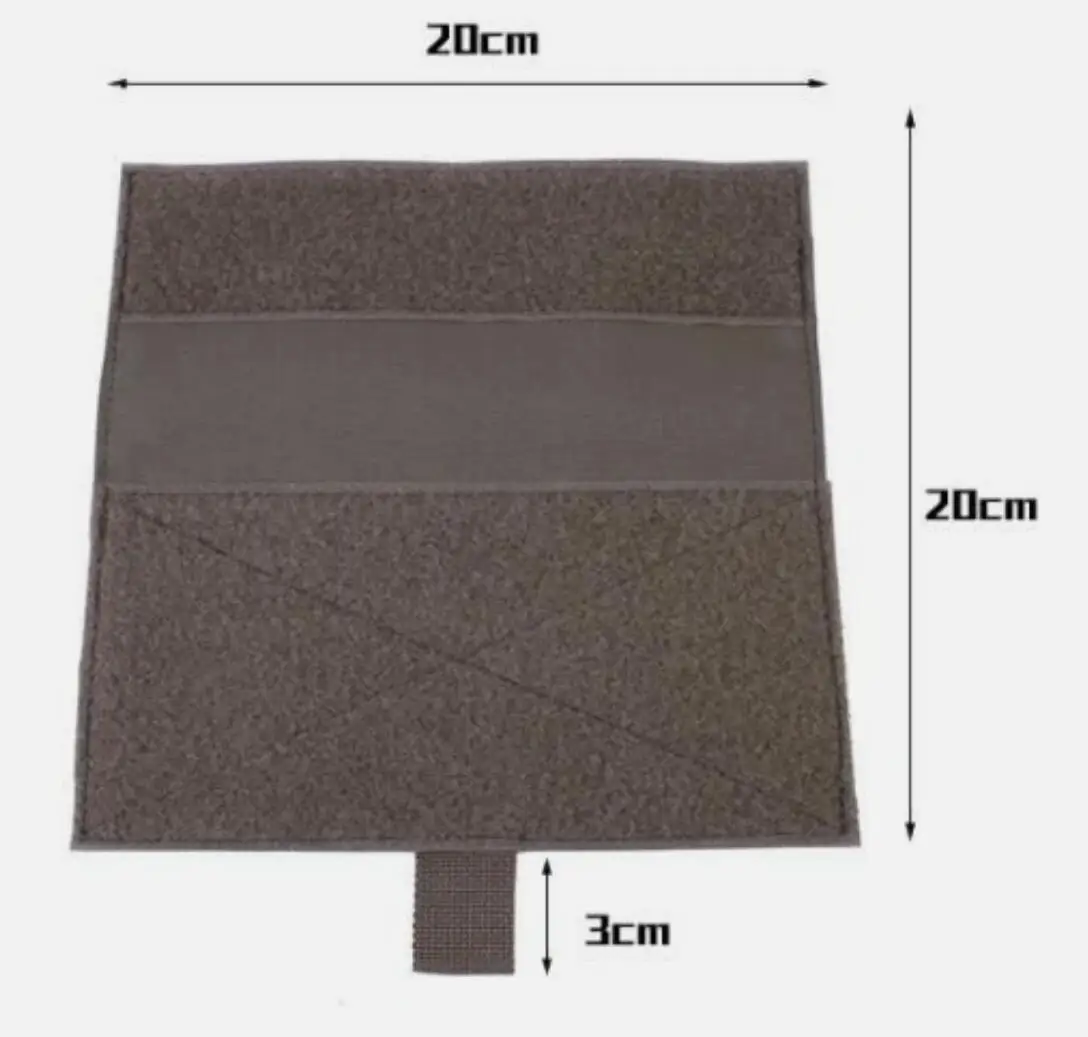 Panel frontal nailon 500D con velcro para plataforma pecho táctico - imagen 3
