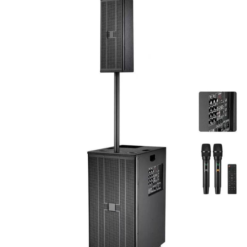 Outdoor speakers, hand crank bracket, all-metal support rod, audio straight rod, subwoofer support rod