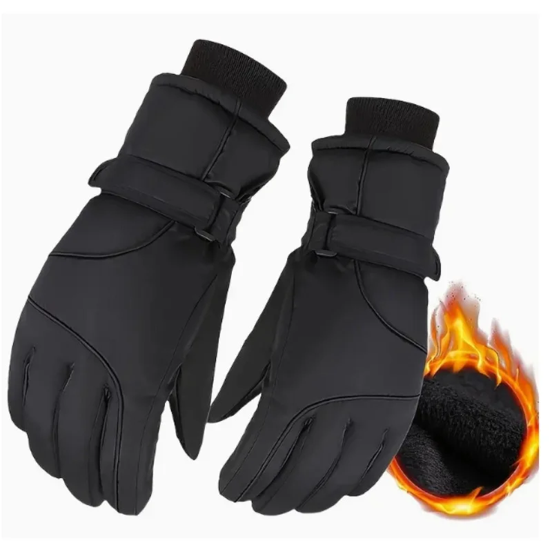 Guantes de nieve cálidos para invierno, guantes de esquí impermeables, guantes térmicos para pantalla táctil, guantes deportivos para ciclismo, guantes cálidos para motocicleta al aire libre