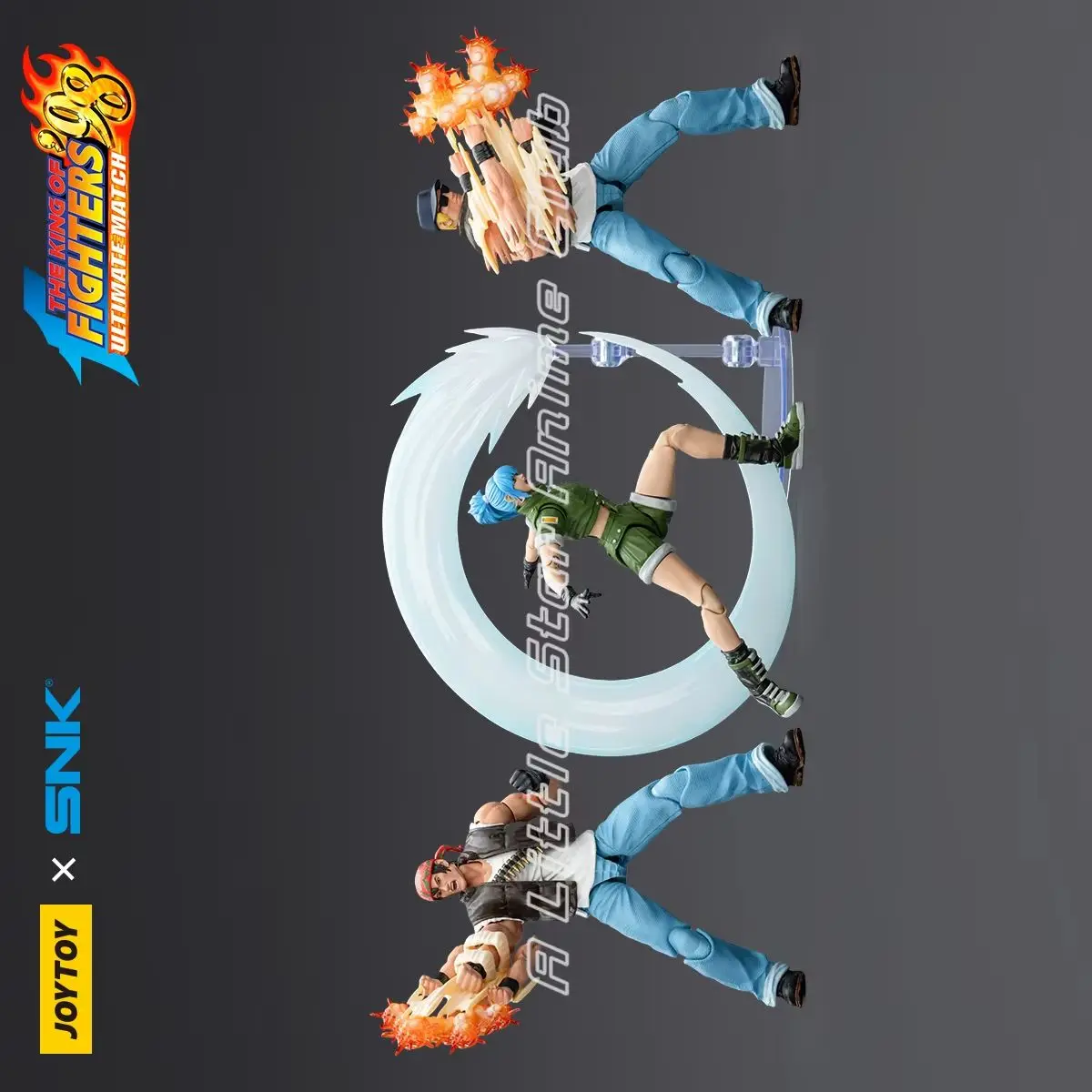 En Stock, Figura de Acción Original JOYTOY 1/18, SNK KOF'98UM, Equipo de Guerreros Ikari, Leona Heidern/Ralf Jones/Clark Still, Modelos de Juguete