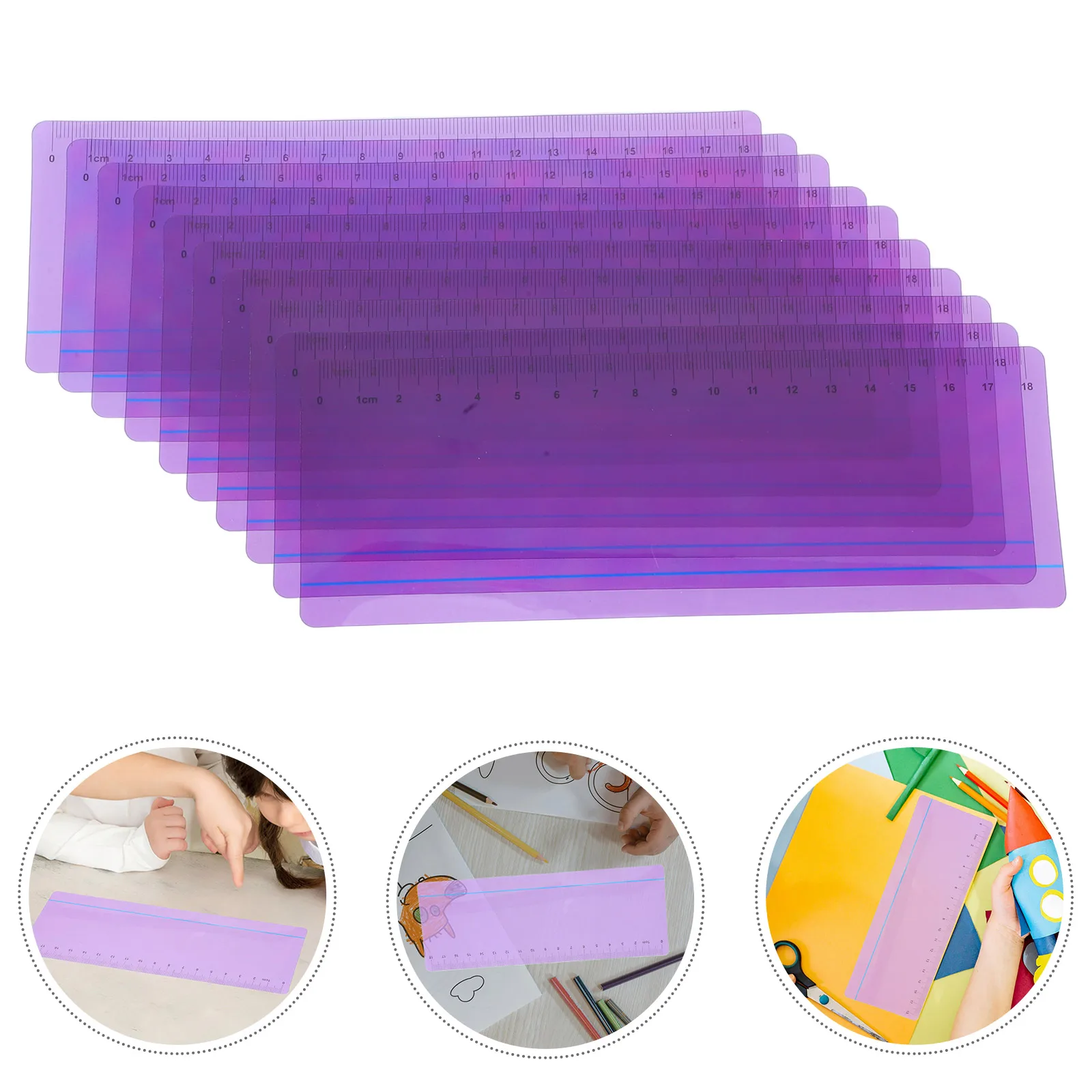 

10 Pcs Reading Bookmarks Dyslexia-friendly Tools Colored Strips Tracker Cute Markers for