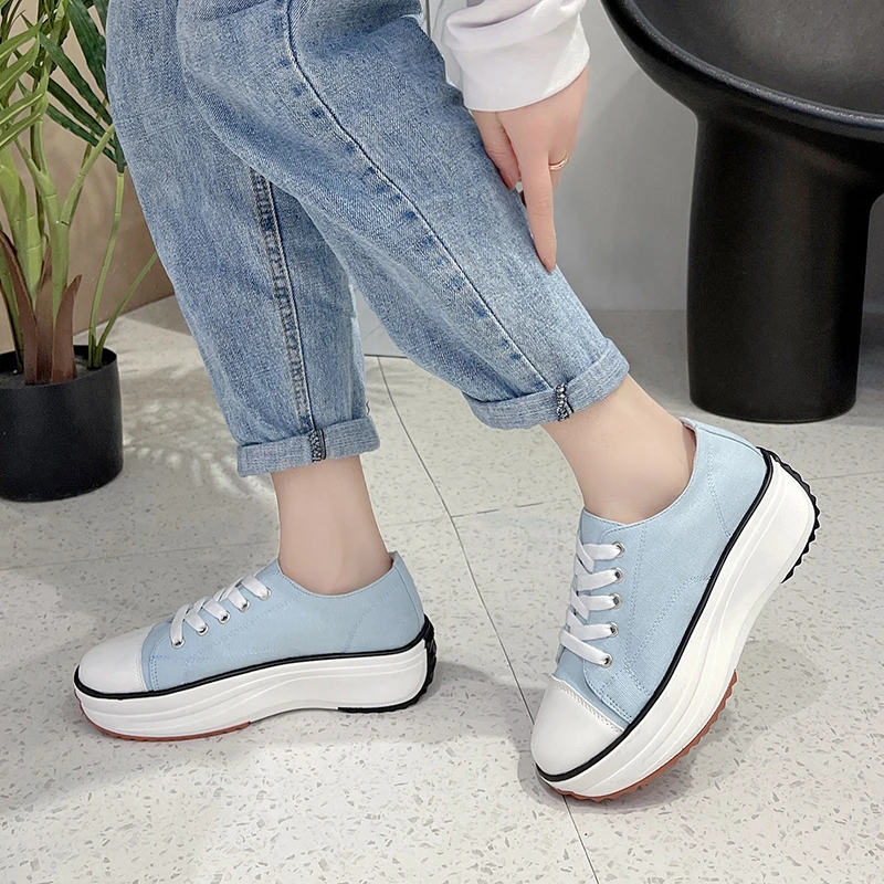 Autumn Canvas Shoes Women Fashion Trainers Women Low Help Sneaker Spring Lady Female Footwear Breathable Sneakers Platform Shoes