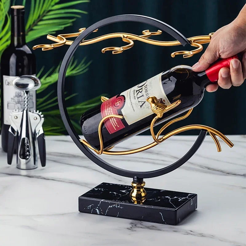 Miniature Wine Rack Free Standing Vintage Black Elegant Wine Holder Luxury Bottle Shelf Champagne Suporte Vinho Home Decor