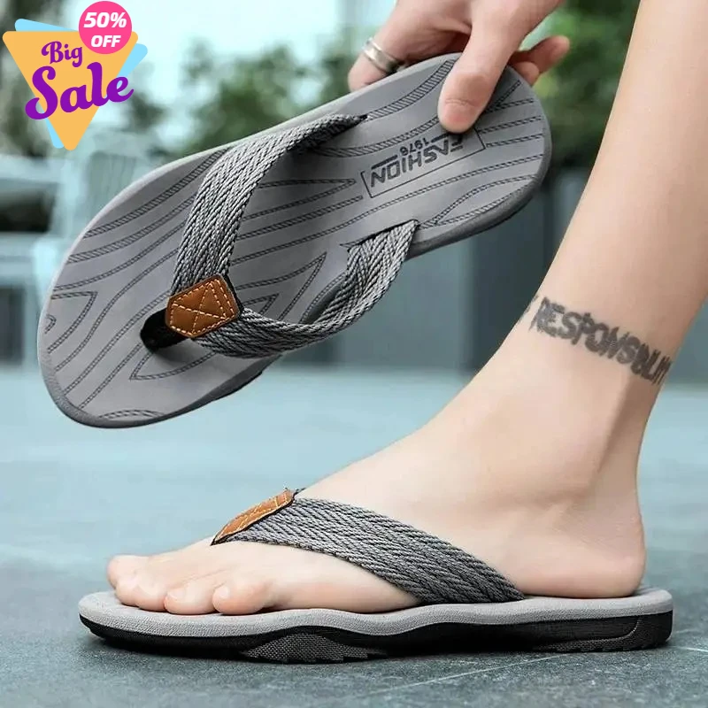 

Мужские шлепанцы, повседневная пляжная обувь, большие размеры, мужские сандалии, летние, для отдыха, с противоскользящей подошвой