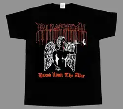 Maglietta Blasphemy Blood On The Altar Maglietta musicale in metallo Camicia estetica Abbigliamento T-shirt T-shirt in metallo Stile ritorno al passato