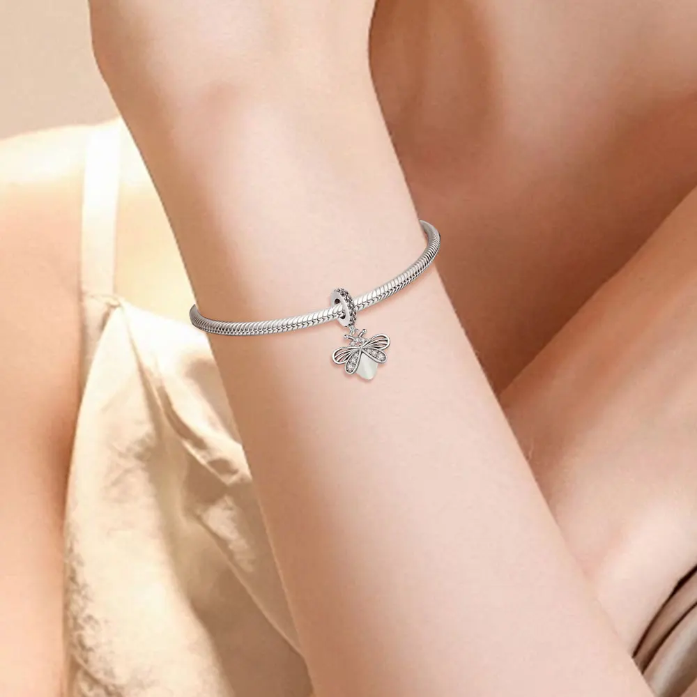 925 Sterling Silver Ladybug Charm Gold Easter Egg Bead Jewelry Making For Bracelet Women Fashion Jewelry DIY Gift & Daily Wear