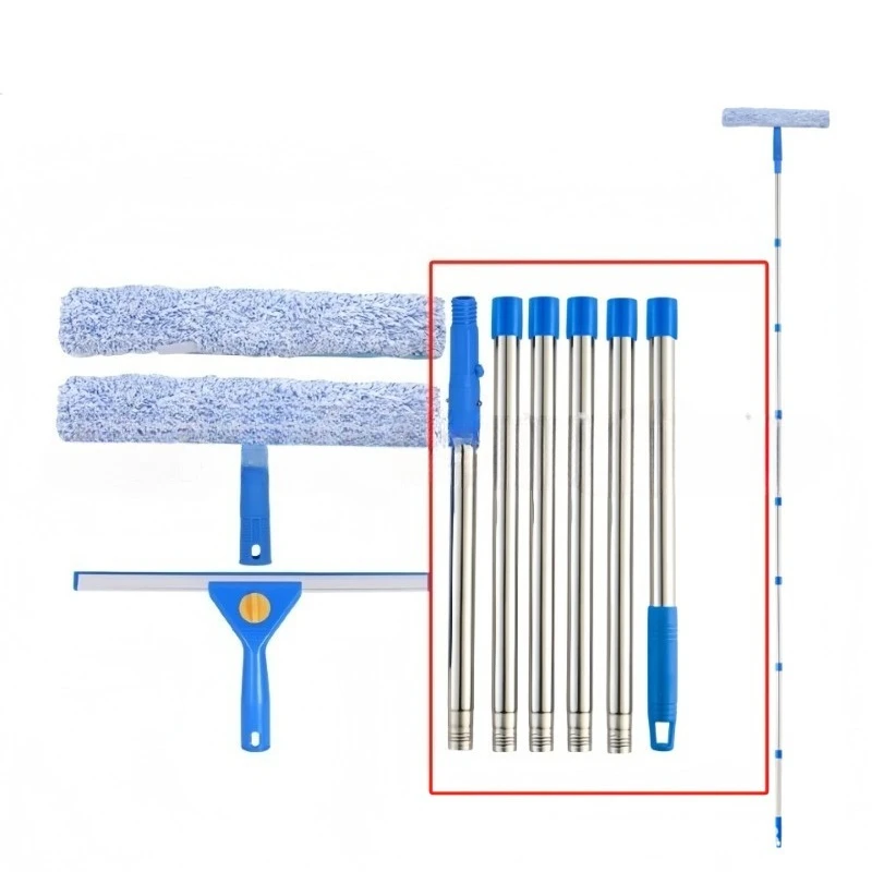 Stainless Steel Detachable Long Handle Brush Professional Painting Retractable Paint Roller Clean Windows Scraper Hand Tools