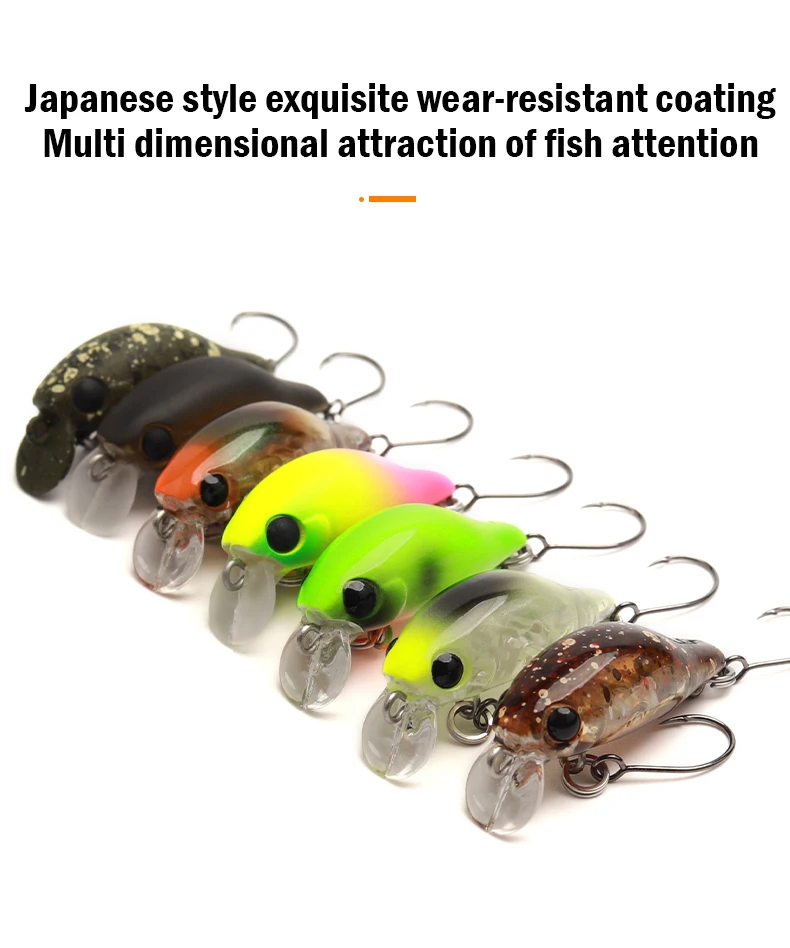 Leydun Puppet Surface Minnow Angelköder 30 mm 1,5 g schwimmend flach Tauchen Crankbait Angeln künstliche Swimbaits Tackles – Detail 5