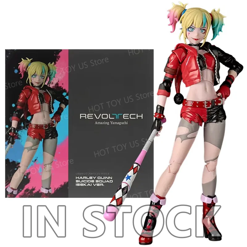 

In Stock Kaiyodo Harley Quinn Revoltech AMAZING YAMAGUCHI Suicide Squad The Clown's Girl Movability Model Toys