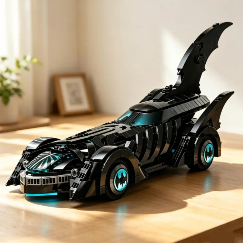 2026 Neu 909 Teile FIT Berühmte Film-Supercar-Serie Bat Mobile Alternatives Modell Bausteine Spielzeug für Geburtstagsgeschenke