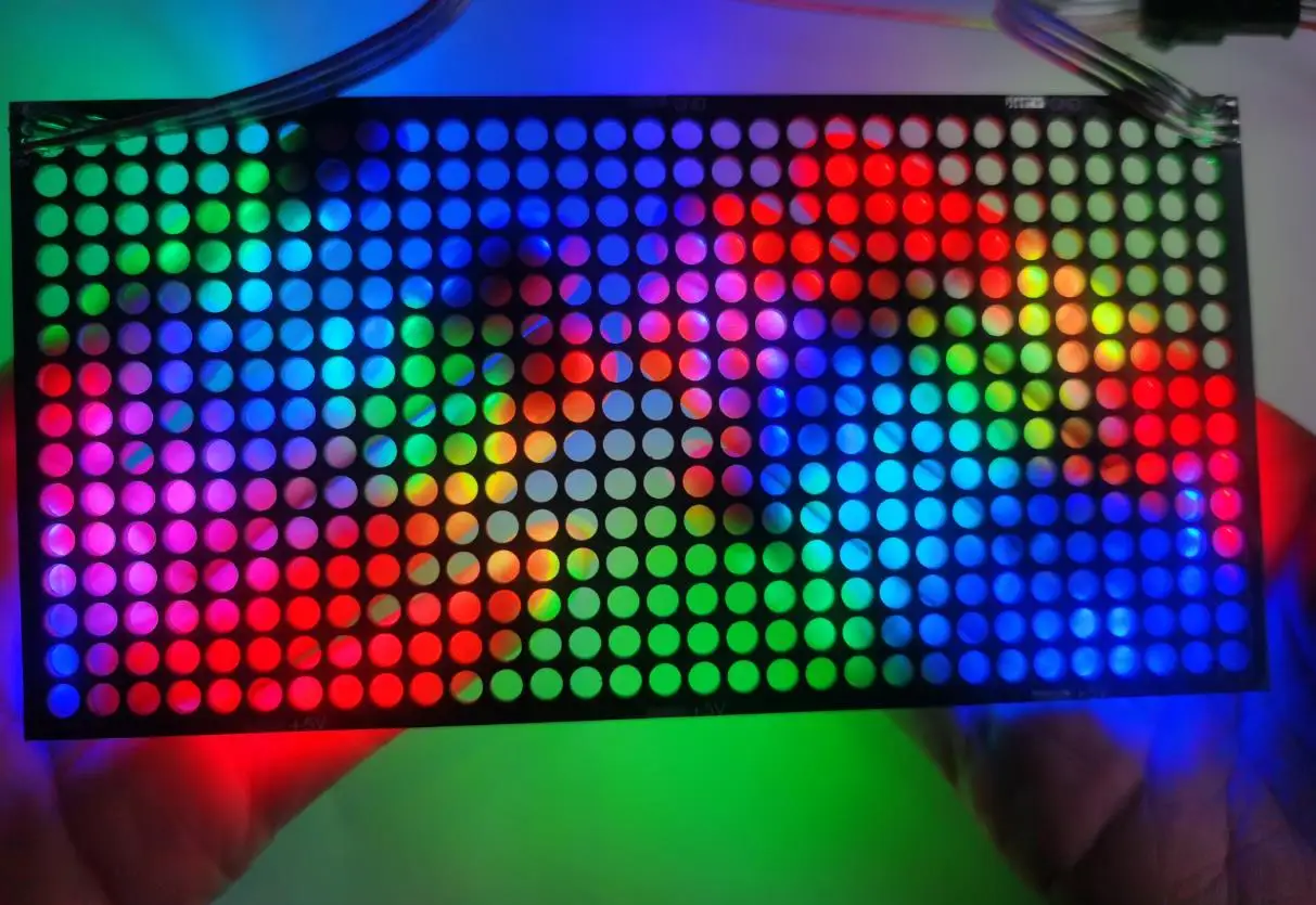 Ws2812 full color LED screen RGB color dot matrix 16 * 32 dot matrix SPI protocol 2020 small light beads