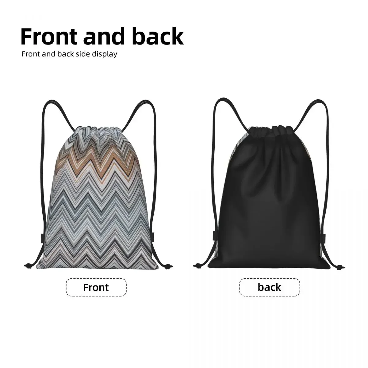 Custom Contemporary Drawstring Bag Women Men Lightweight Boho Chic Camouflage Sports Gym Storage Backpack