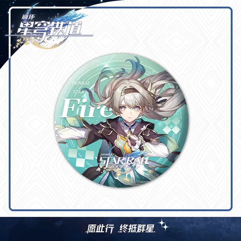 Game Honkai Star Rail Brooch Pins Anime Badge Cosplay DR Ratio Argenti Jade Firefly Accessories Aventurine Decoration Gifts