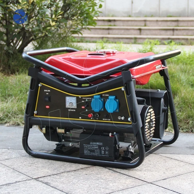 

#YUNYI Bison Trade 220V Ac 2Kw 7Hp 168F Engine Single-Phase Petrol Electric Start Gasoline Generator