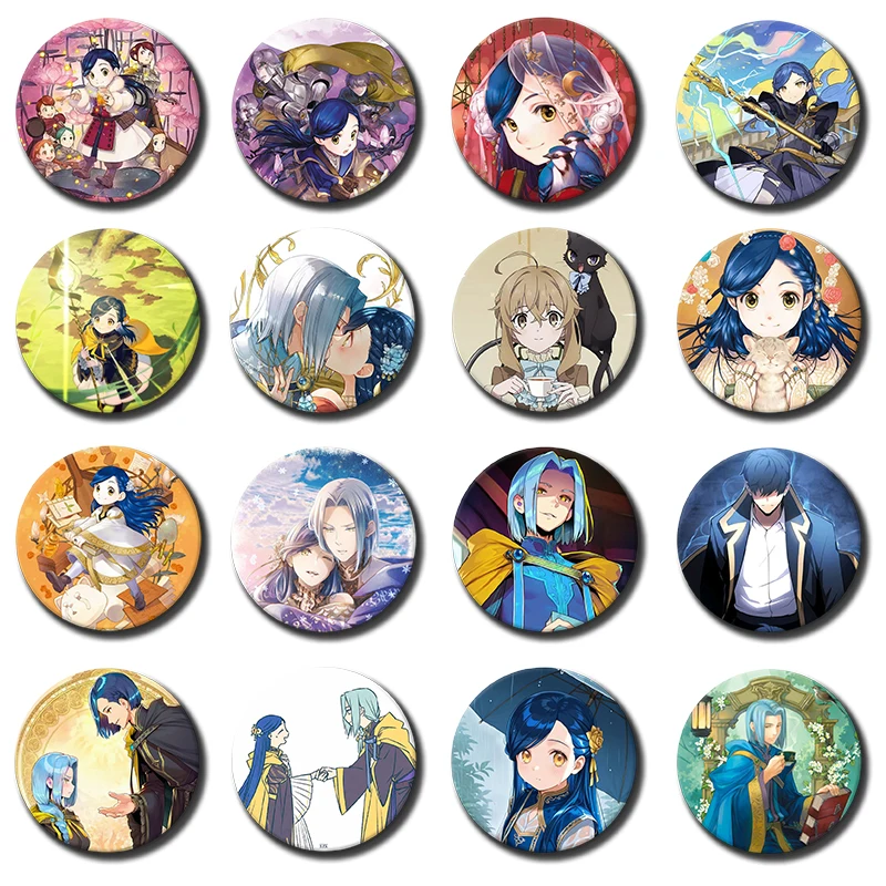 Rozemyne Cartoon Badge Anime Ascendance of A Bookworm Brooch on Backpack Accessorys Exquisite Round Button Pins for Jewelry Gift