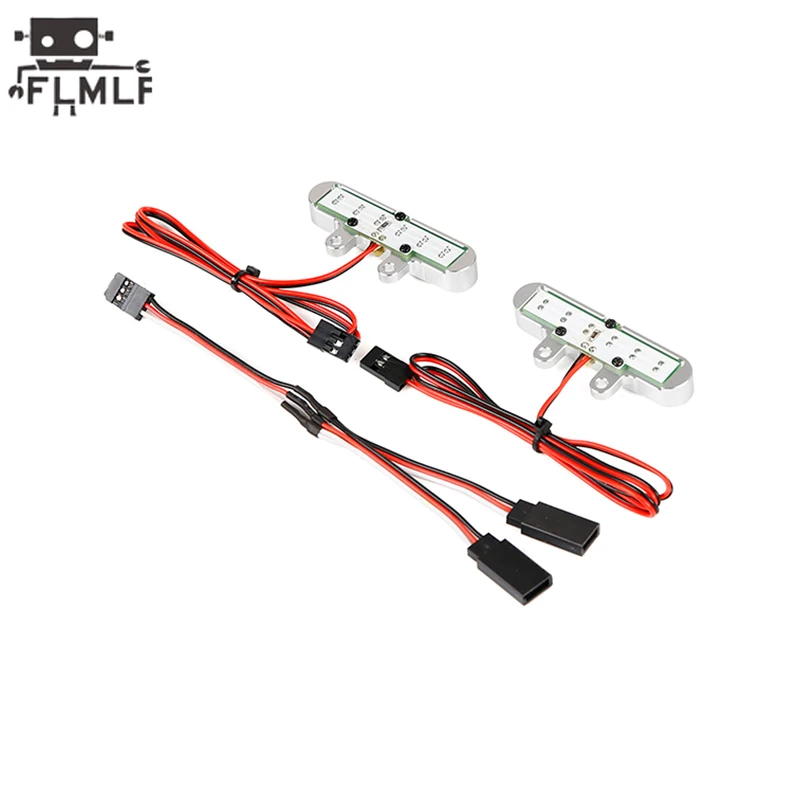 1/5スケールRCカーHPI、ROFUN、ROVAN、KM、Baja 5B、5T、5SCパーツ用おもちゃコントロールラインまたはCNCメタルLEDフロント/リア/右/左ライト