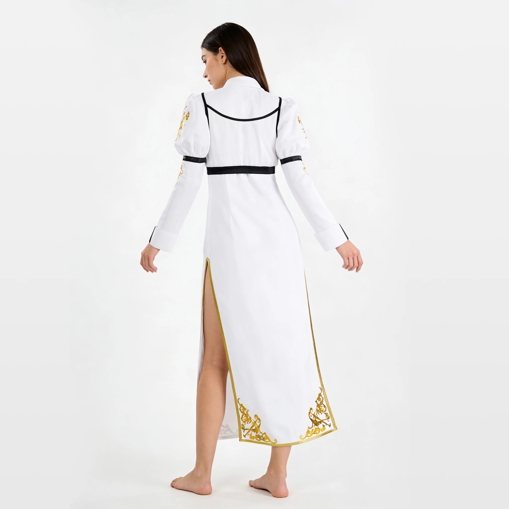 Kyrie Cosplay Costume from Devil May Cry 4 Songstress White Dress for Women Halloween Carnival Party Outfit view 2