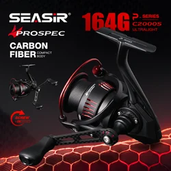 Seasir P-Series Prospec Carbon Fiber Spining Fishing Reel Ultralight Carbon Washers 8+1BB 5.2:1/6.2:1 Gear Ratio Fishing Wheel