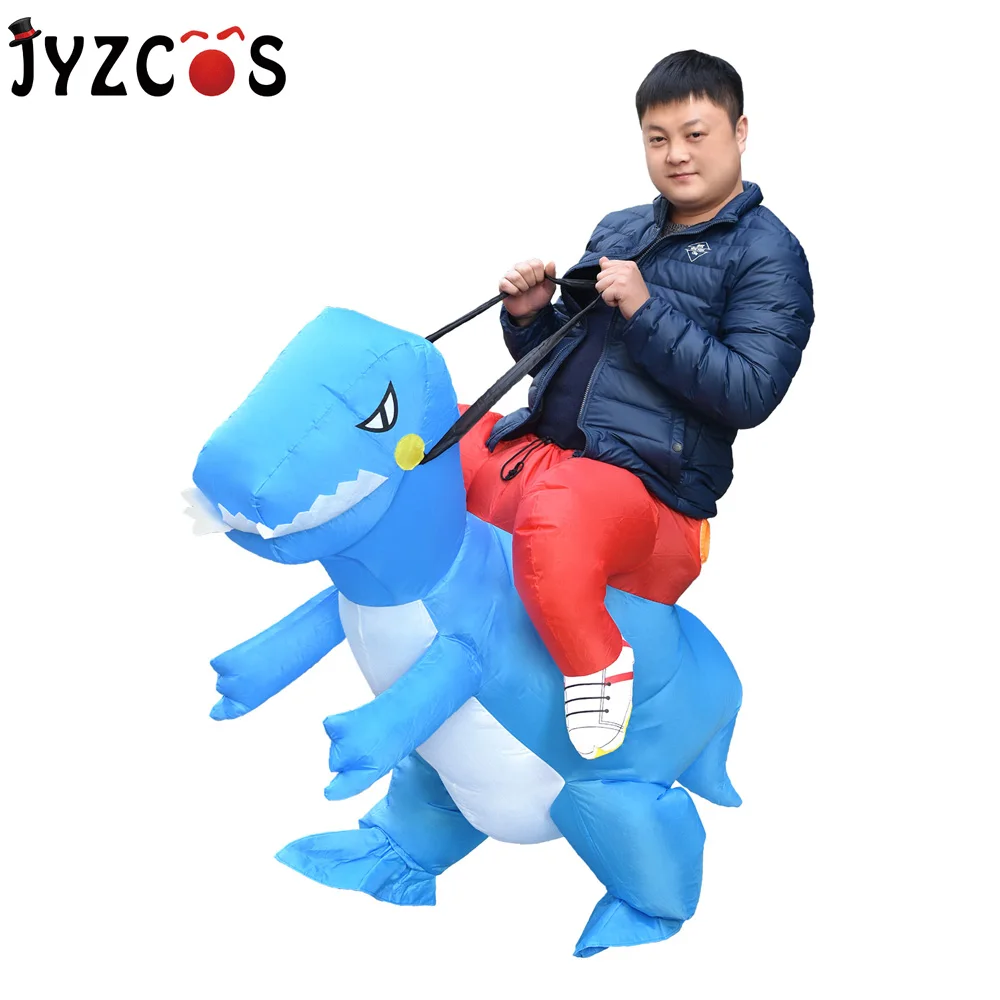 JYZCOS Riding Dinosaur Inflatable CostumeFor Kids Adult Anime Cosplay Dress Party Activities Inflatable Doll