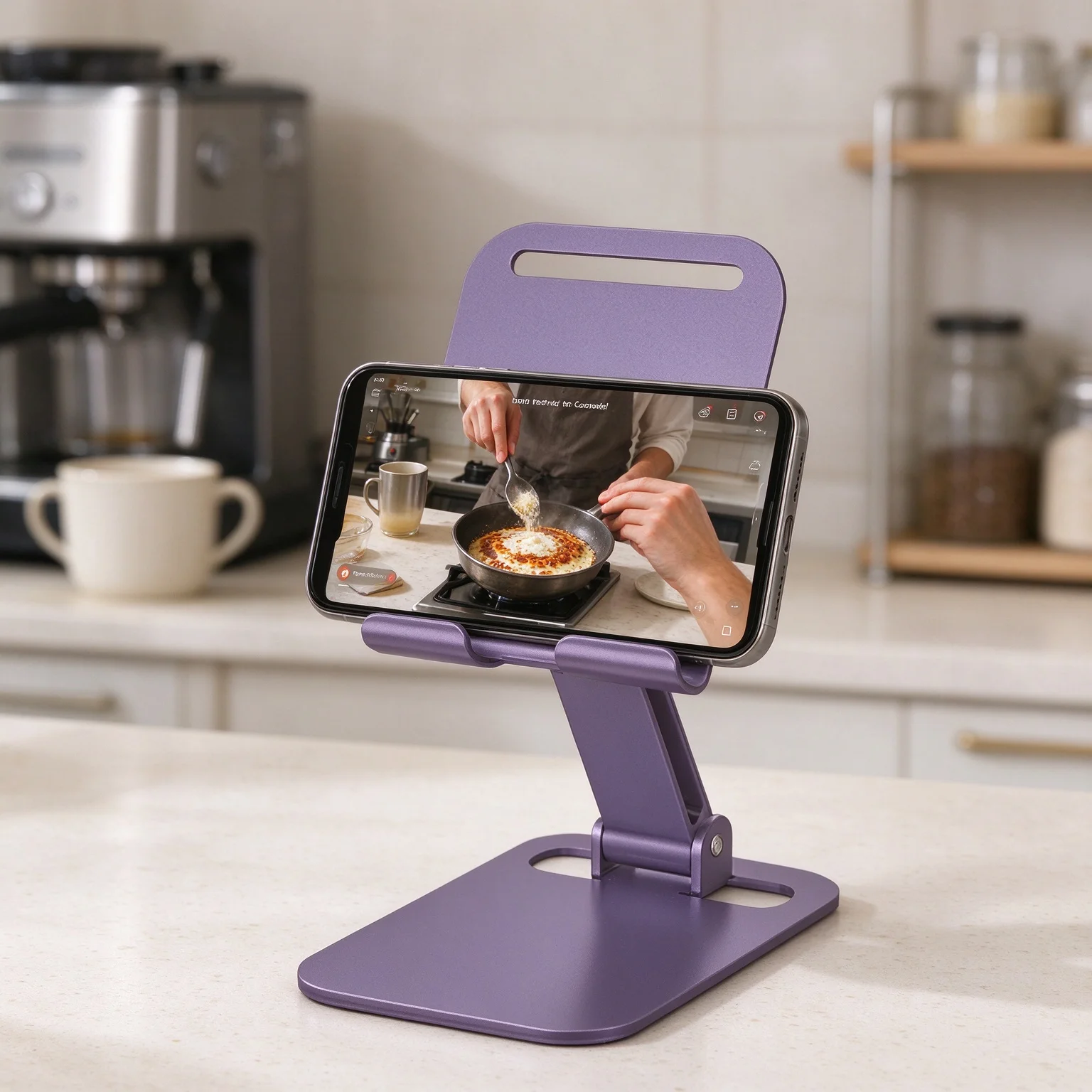 Foldable Desktop Phone Tablet Holder Adjustable Stand for iPhone 16 15 14 iPad Mini Samsung S24 Xiaomi Pad Watching Video