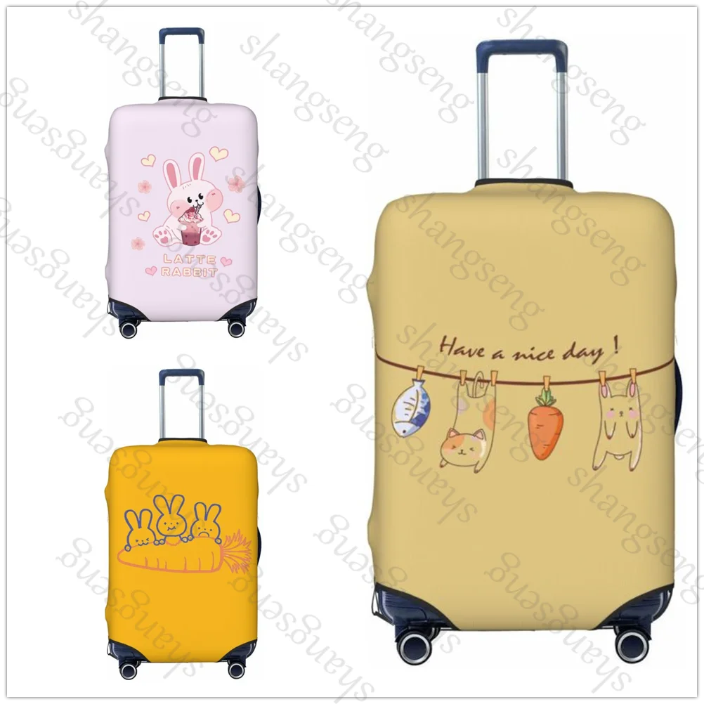 Rabbit cute funny animal Printed Painting Thicken Luggage Cover Elasticity Trolley dust cover Suitcase Protection Suitcase Case