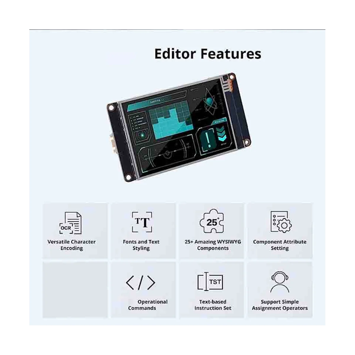 HMI LCD Touch Display NX4832K035 3.5-Inch Resistive Display Enhanced Series UASRT TFT LCD Module