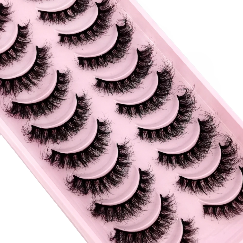 HBZGTLAD New 10 Pairs Natural False Eyelashes Fake Lashes Long Makeup 3d Mink Lashes Extension Eyelash Mink Eyelashes for Beauty