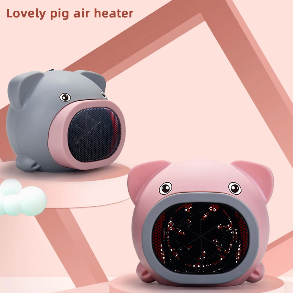 Cartoon Pig Electric Heater Portable Heater Winter Room Desktop Heating Stove Mini Home Handy Air Heater Russia Warmer Machine