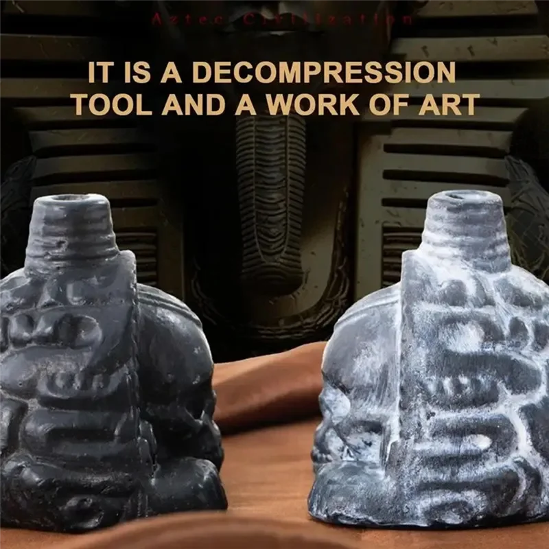 ABWE-Cabezal de calavera de resina para Halloween, silbato de muerte azteca, silbato de fantasma, accesorio de ruido para fiesta, regalo para niños