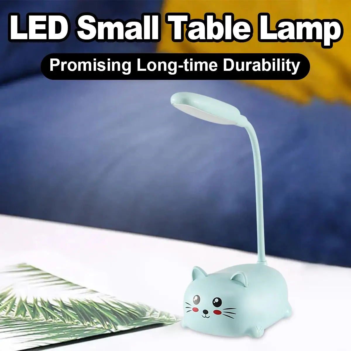 

Cat Night Light Led Cute Book Lamp Rechargeable Study Foldable Table Wireless Flexible Pipe Creative Cartoon Desk For Study Mini