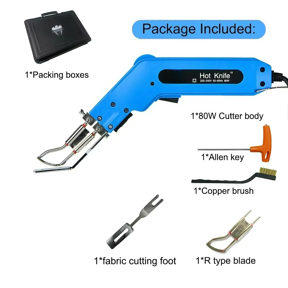 

Electric Small MOQ Thermal Heating 80W Portable Household Handhold Hot Knife Cutter for Rope Ribbon Fabrics Leather Plastic