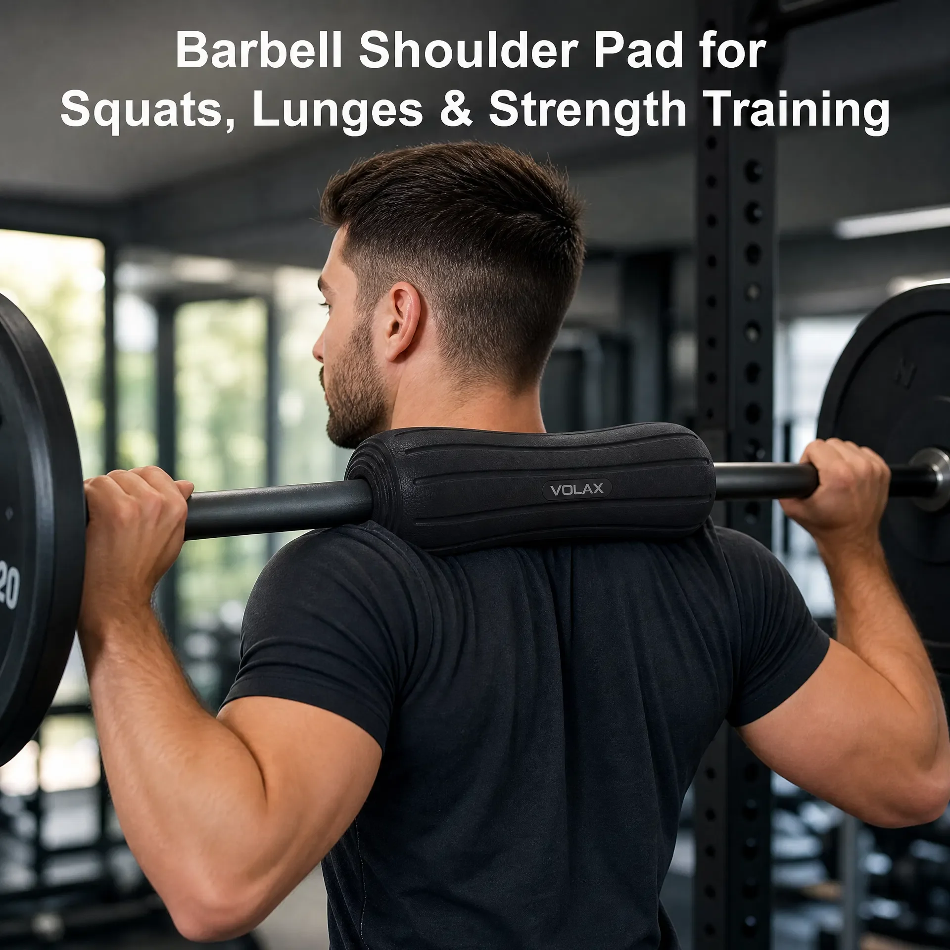 2026 Rubber Anti Slip Barbell Shoulder Pad Weightlifting Neck Shoulder Protector for Squat Training Gym Fitness Equipmentpromote