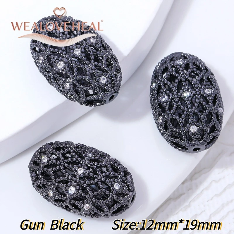 perlen für schmuckherstellung, schmuckherstellung zubehör, 18K vergoldete Messing-Hohlperlen, Olivenperlen-Abstandshalter, mit Zirkonia besetzte Trenner für Perlen, für DIY-Armband-Schmuckherstellungszubehör – Detail 19