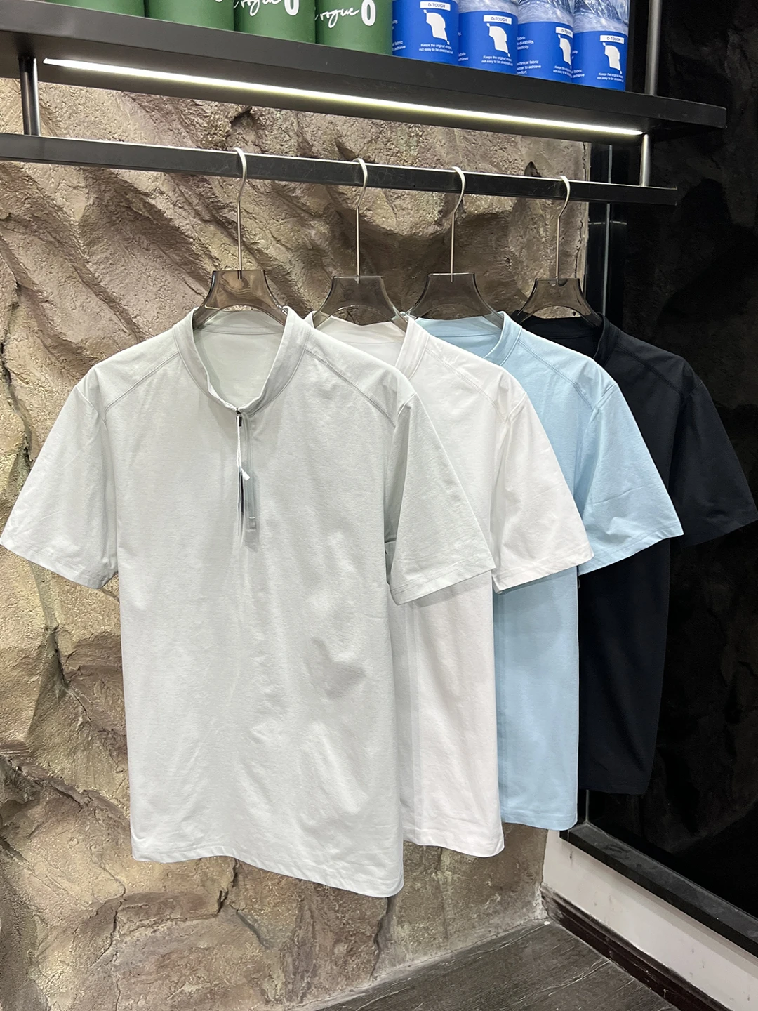 Qui Dry Laser Perforated f Zip Мужская футболка ort Sve Спортивная одежда Дышащая впитывающая пот Свободная посадка Busin Sle