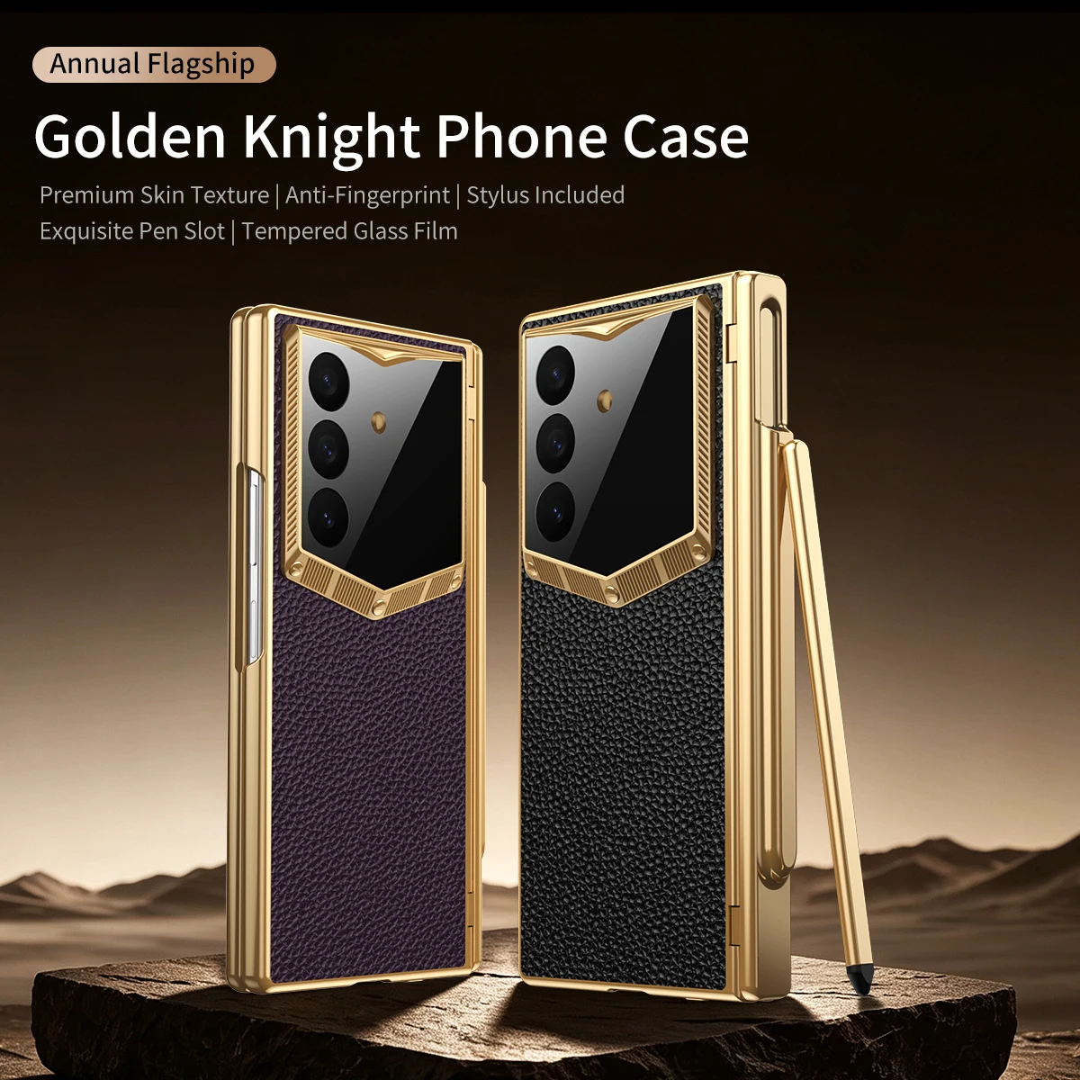 Leather Case For Samsung Galaxy Z Fold 8 Ultra 7 6 5 4 3 With Pen Shockproof Protector Folding Stand Plastic Phone Cover