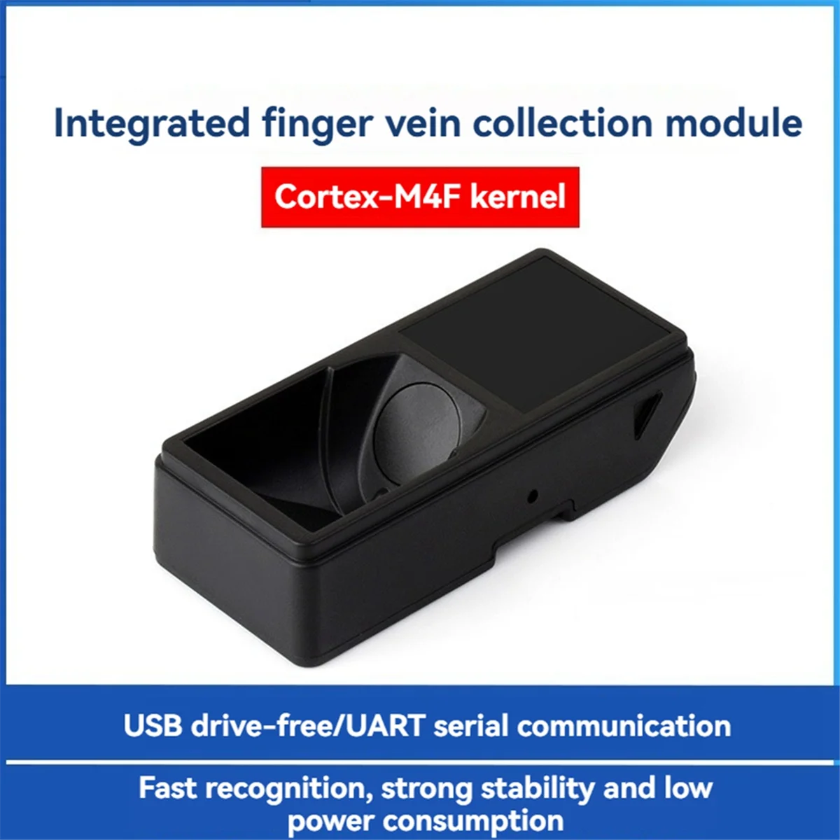 Hot! Integrated Thin-Type Finger Vein Scanner Module (A) Cortex Kernel Adaptive USB Free UART Serial Port