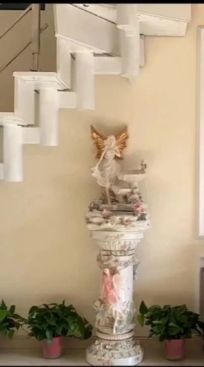 

MJY фонтан с струящейся водой в европейском стиле, украшение для пола в гостиной, большое украшение для дома