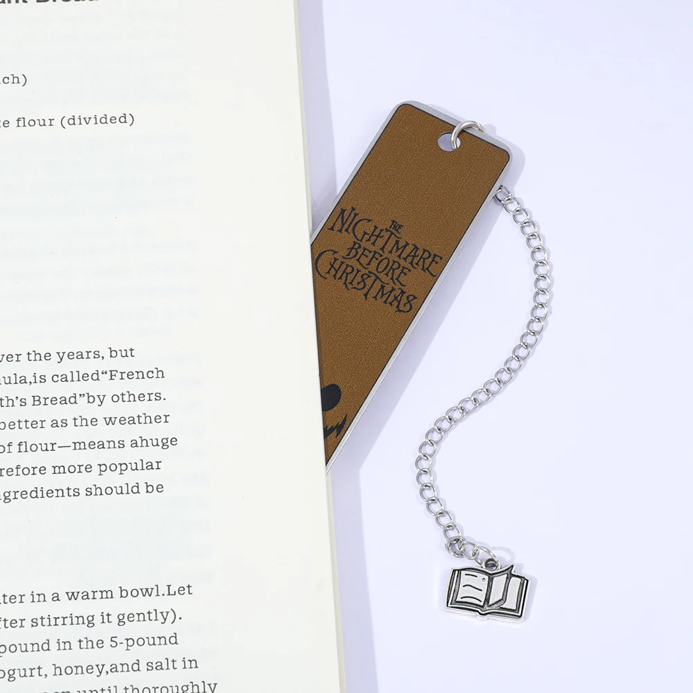 크리스마스 전의 창조적 인 악몽 공포 호박 머리 스테인레스 스틸 책갈피, 친구를위한 완벽한 크리스마스 또는 생일 선물