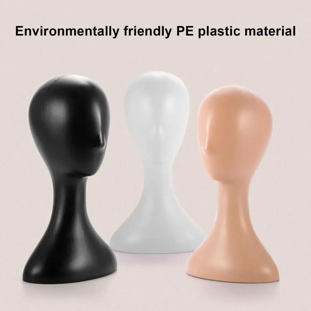 Headform รุ่นพลาสติกบทคัดย่อ Mannequin Manikin HEAD หมวกวิกผมแว่นตานามธรรมหญิงรุ่น Headform ขาตั้งจอแสดงผล