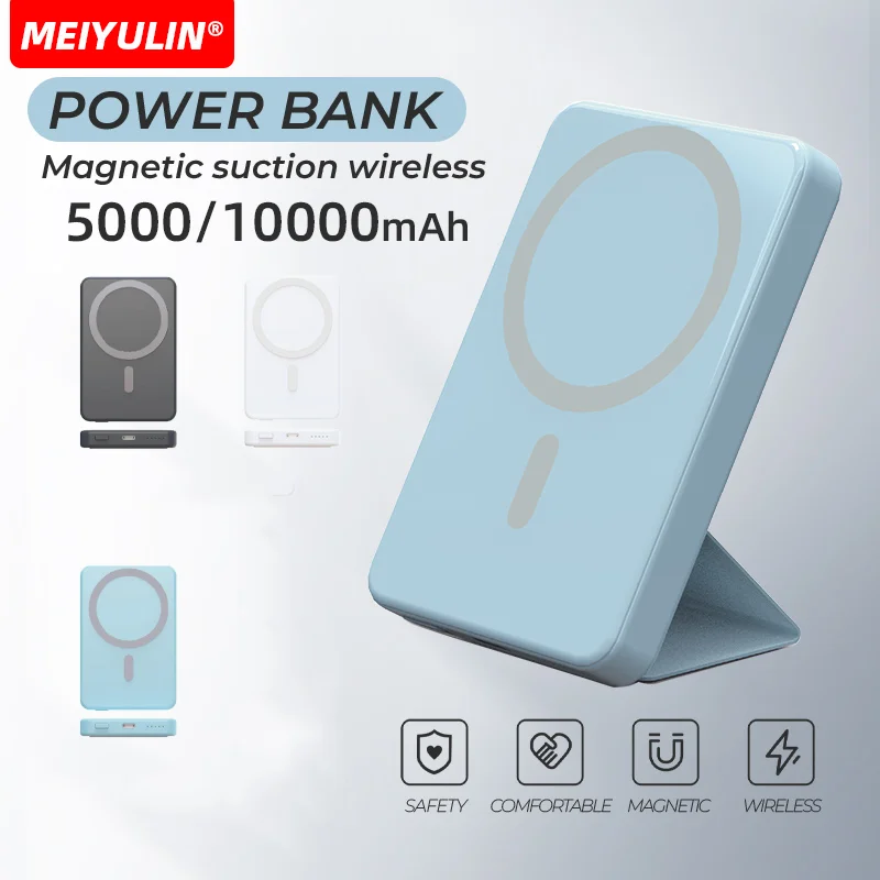 

10000mAh Magnetic Wireless Power Bank For Magsafe iPhone 15 Samsung PD20W Fast Charge Portable 5000mAh External Spare Battery