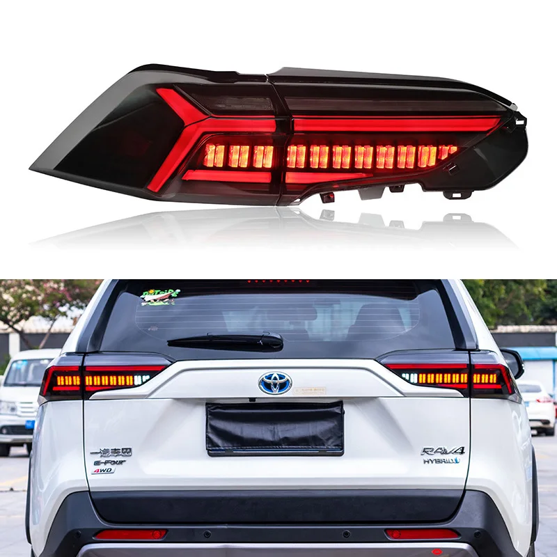 

Car LED Taillight Tail Lamps For Toyota RAV4 2019 2020 - 2022 2023 Rear Running Lamp Brake Reverse Dynamic Turn Signal Indicator