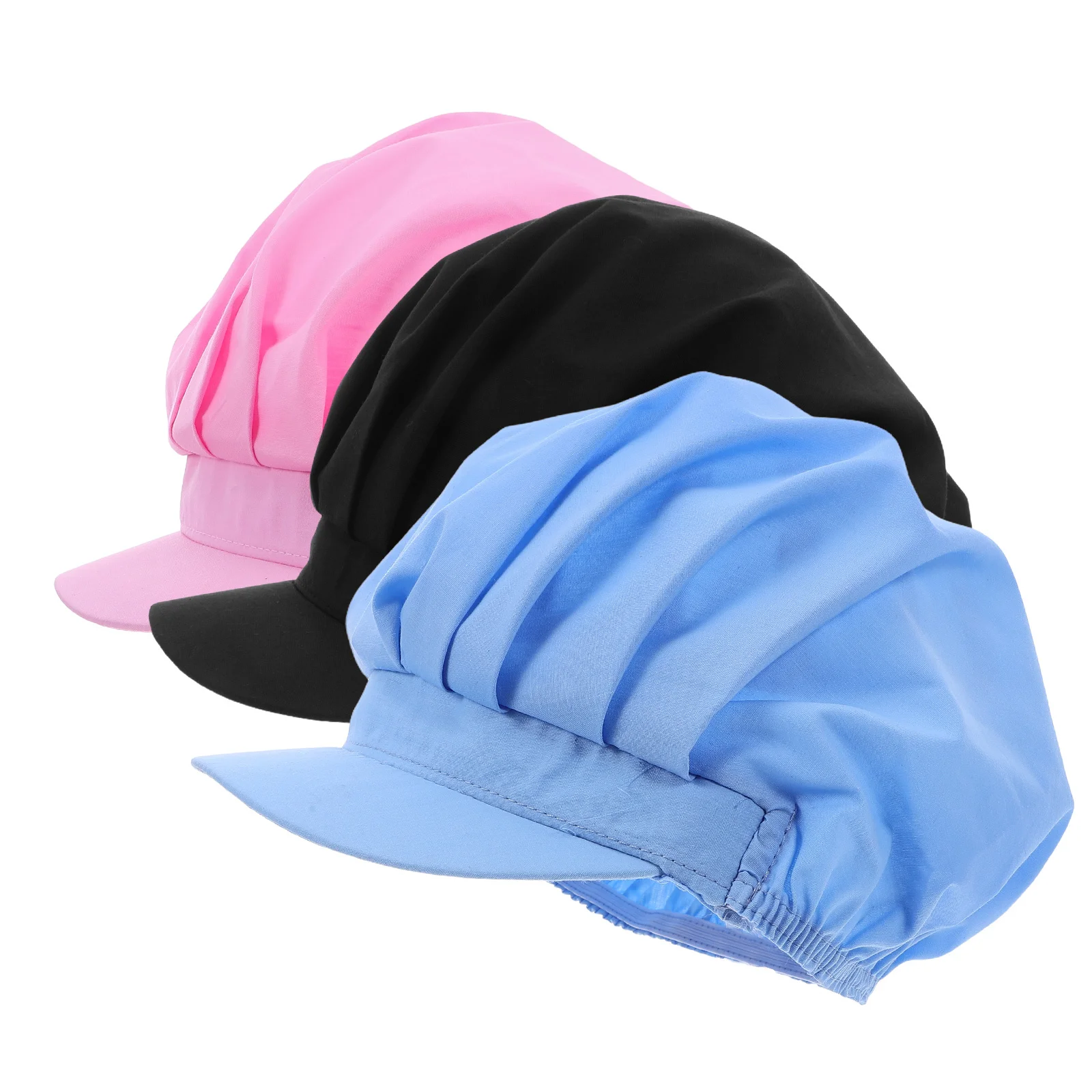 Chapeau de Chef de travail pour adultes, 3 pièces, casquettes de cuisine respirantes et réutilisables pour Restaurant, hôtel, boulangerie, Service alimentaire, casquette uniforme du personnel