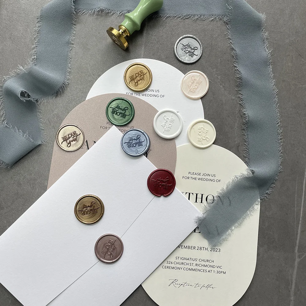 Afgewerkt Wax Seals Zelfklevende, Worden Mijn Gast Patronen, Voor Uitnodigingskaarten, Envelop En Geschenken