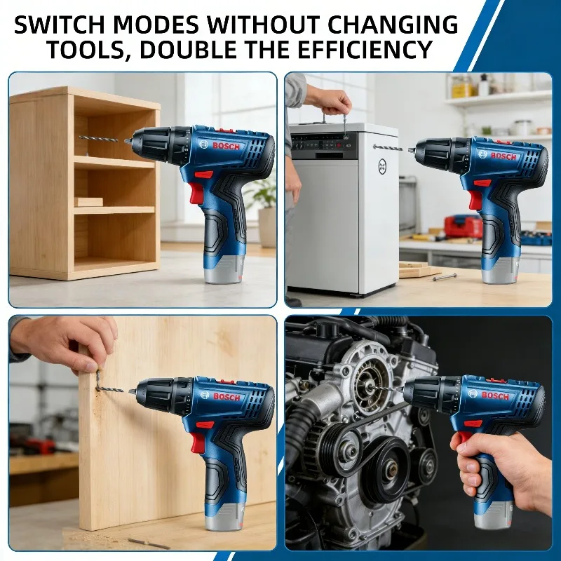 

Bosch GSR120-LI 12V Drill, High-Efficiency Motor, Ideal for Furniture Assembly, Wood Drilling & Metal Screwing